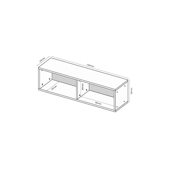 Book shelf of livngroom set Asti