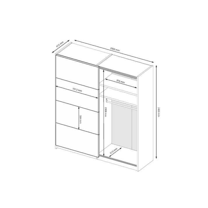 Шафа-купе Асті 2.0х2.4м.