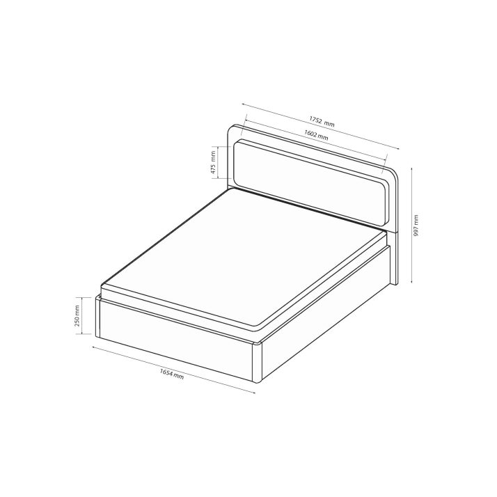 Ліжко Белладжіо 1.6х2.0 (підйомне)
