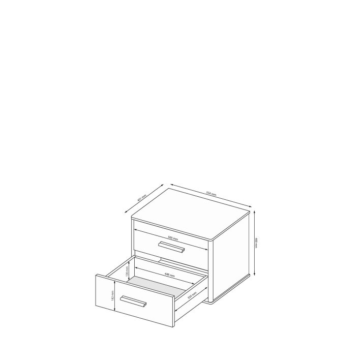 Приліжкова тумба Белладжіо 2шх.