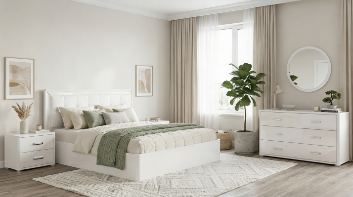 Bed 1,4×2,0 with lift, with profile, soft headboard Bella