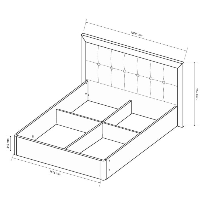 Ліжко Белла 1.6х2.0