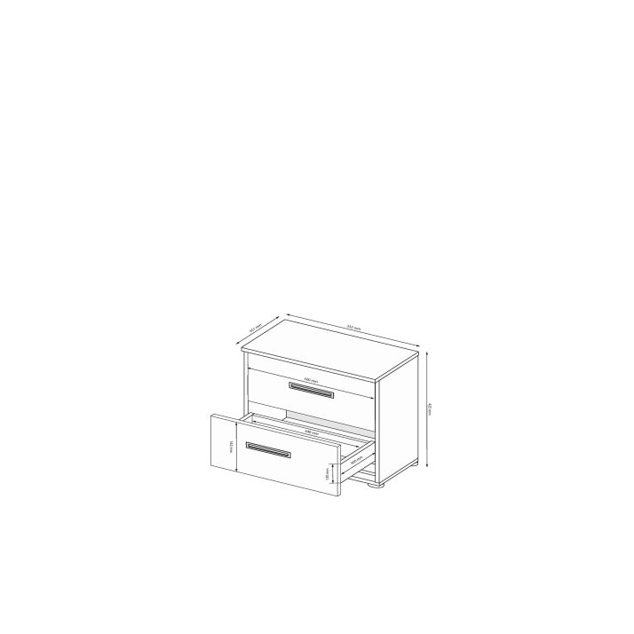 Приліжкова тумба Белла 2шх.