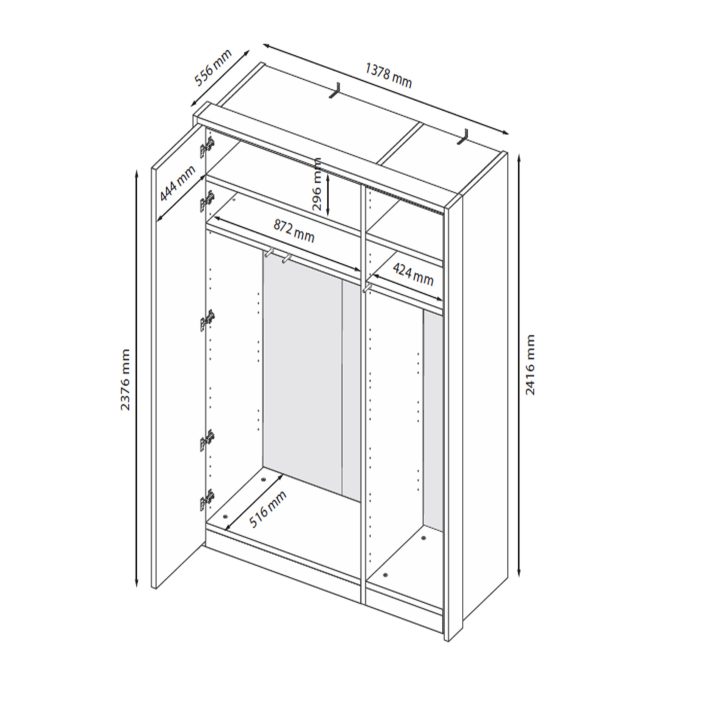 Шафа Бруно 3дв.