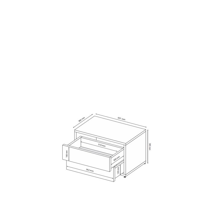 Приліжкова тумба Бруно 2шх.