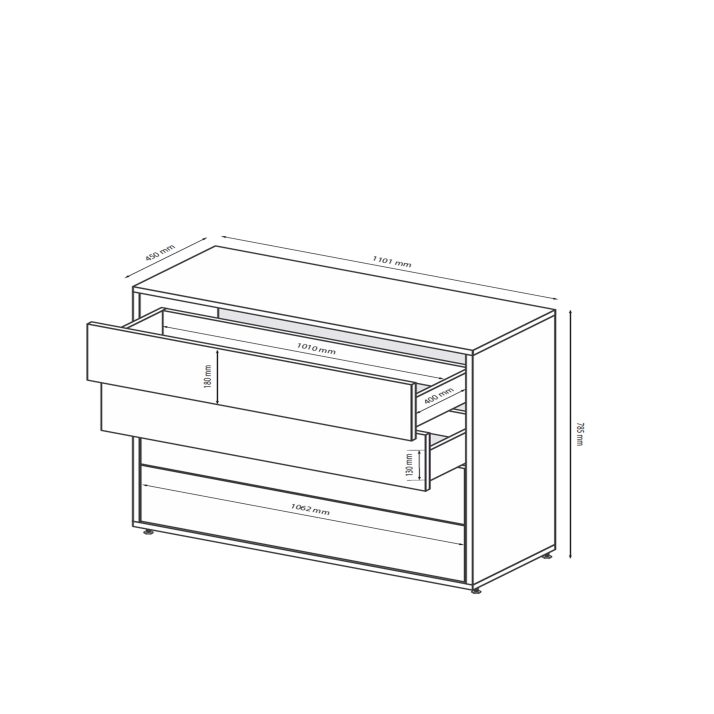 Комод Бруно 4шх.