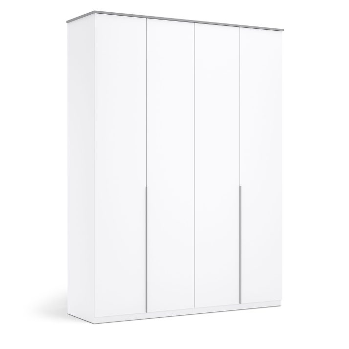 4-door wardrobe without mirrors with cornice of bedroom set Barton