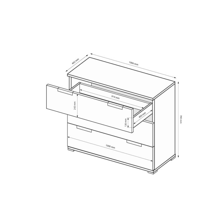 Комод Бартон 3шх.
