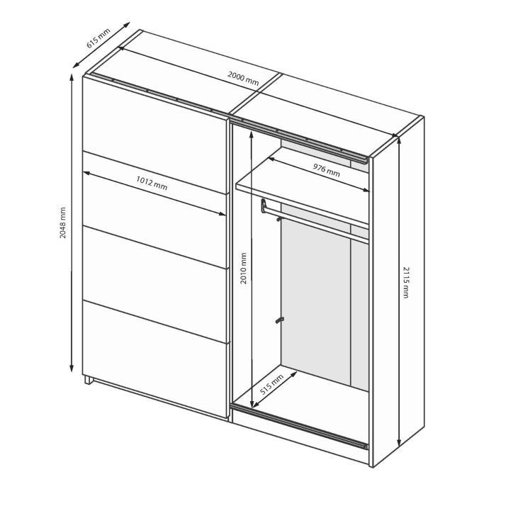 Шафа-купе  Доні 2.0х2.1м
