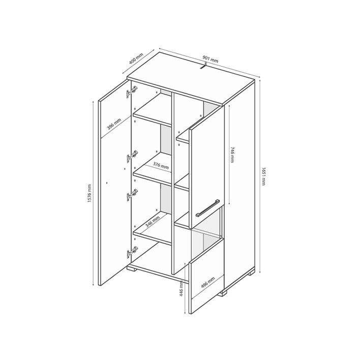 2-door cupboard of living room set Family