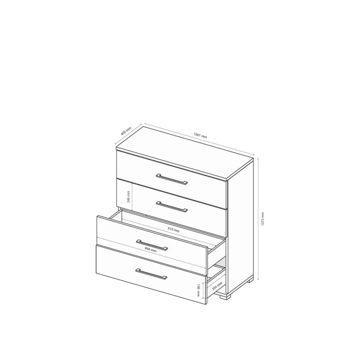 Комод Фемелі Джуніор 4шх.