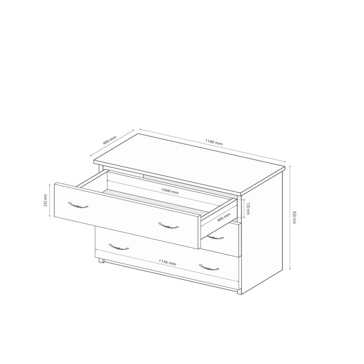 Комод Дженніфер 3шх.