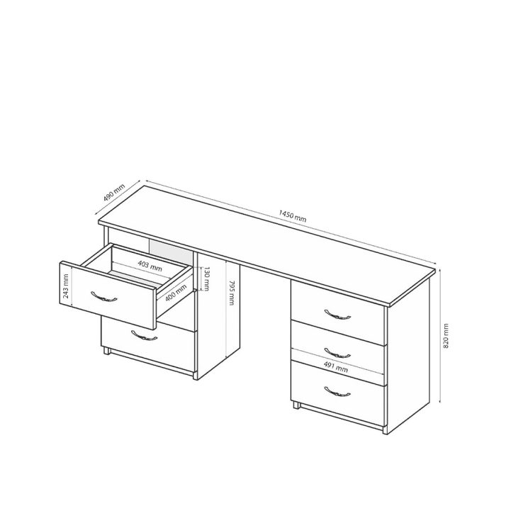Туалетний столик Дженніфер 6шх.