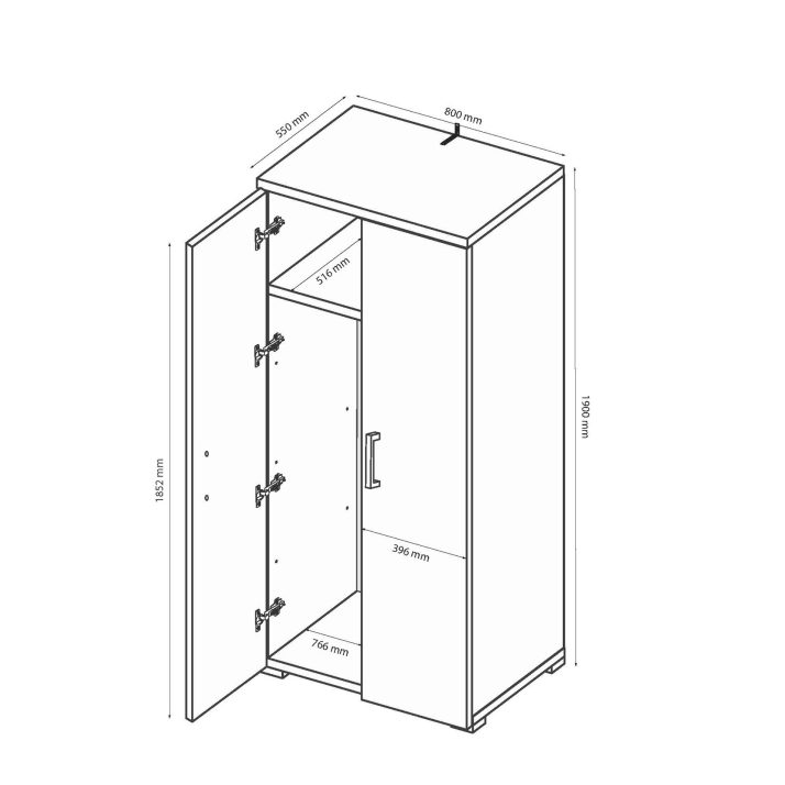 2-door wardrobe of office set Jurian