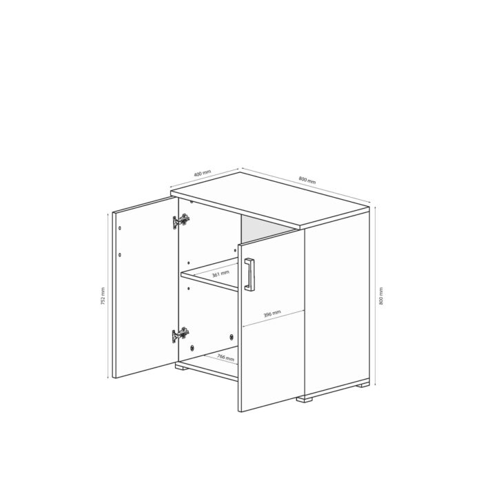 2-door chest of office set Jurian