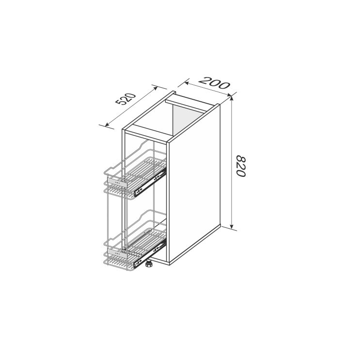 Carcass lower section 20LC/820 Cargo Pro Rejs of kitchen set