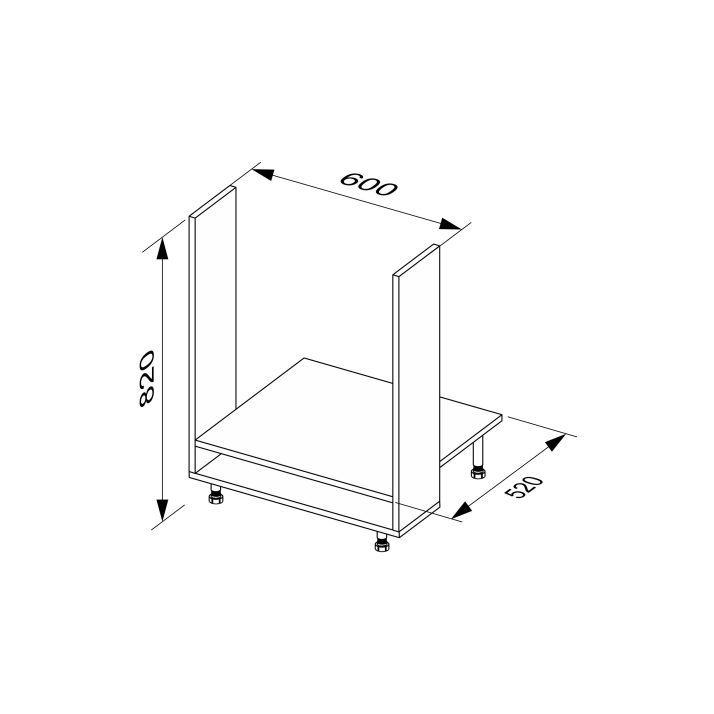 Carcass lower section 60LO/820 of kitchen set
