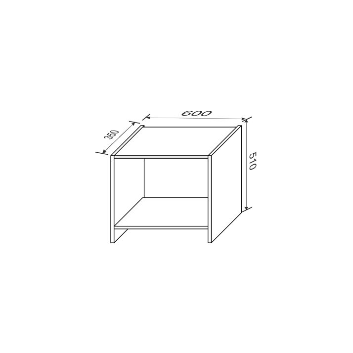 Carcass upper section 60UHT/510 Hood Telescope 1dr of kitchen set