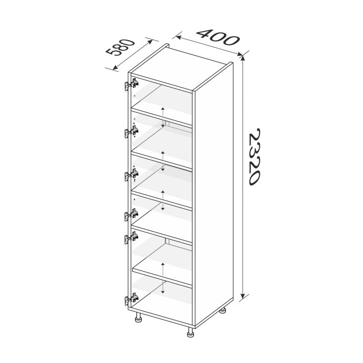 Carcass cupboard section 40C/2320 of kitchen set