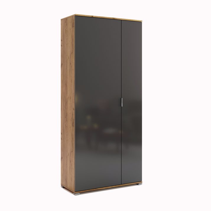 2-door wardrobe without mirrors of hallway set Luna