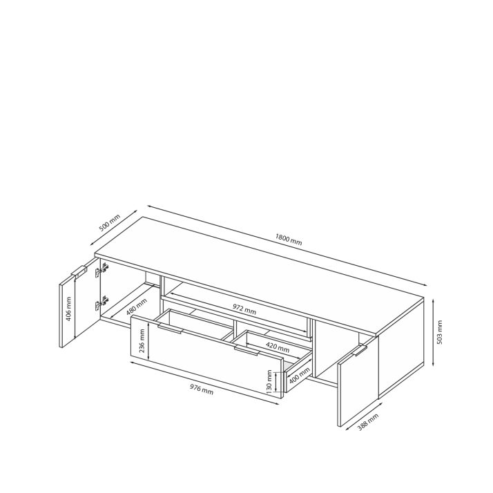 Тумба ТВ Луна 1.8м.