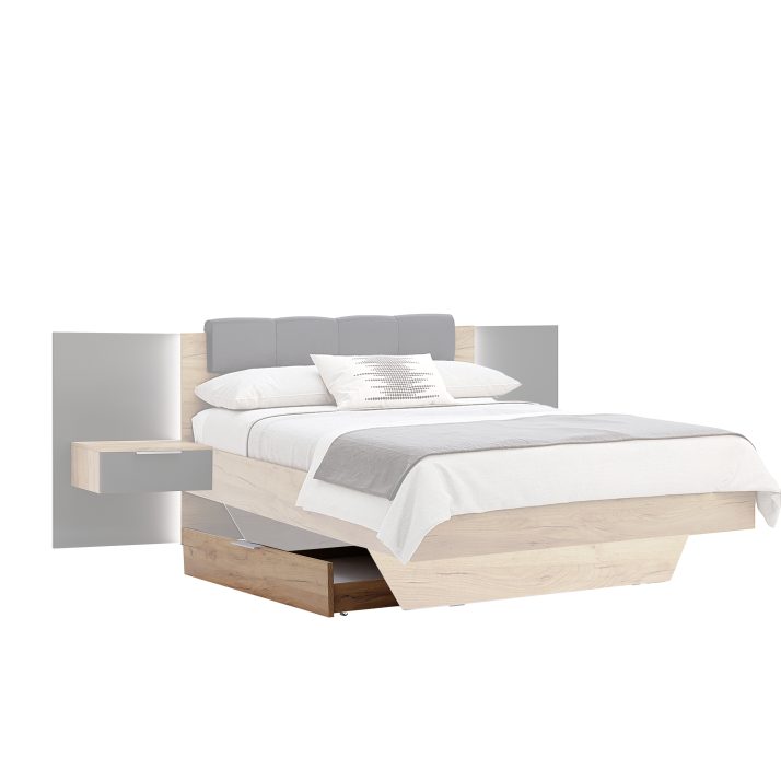 Option drawer Bed 1.2+1.4 of bedroom set Luna