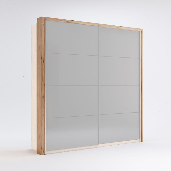 Slide-door wardrobe 2,0х2,1m Cornice Option of bedroom set Luna