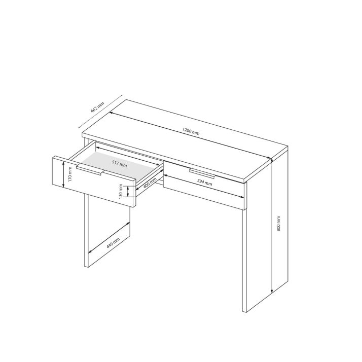2-drawer dresser of children’s set Luna Junior
