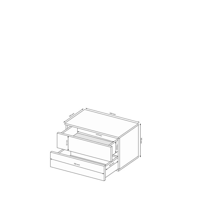 Приліжкова тумба Лілу 2шх.