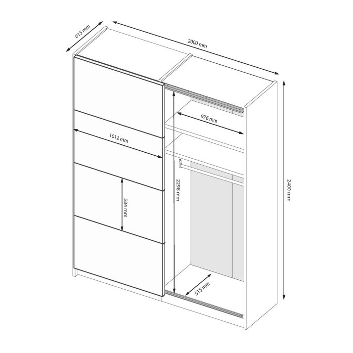Шафа-купе Лілу 2.0х2.4м