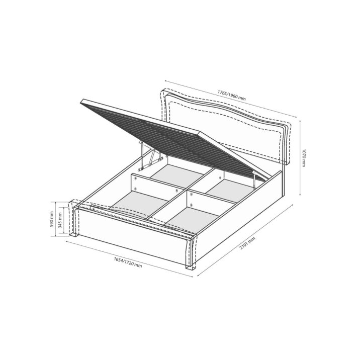 Ліжко Луїза 1.6х2.0