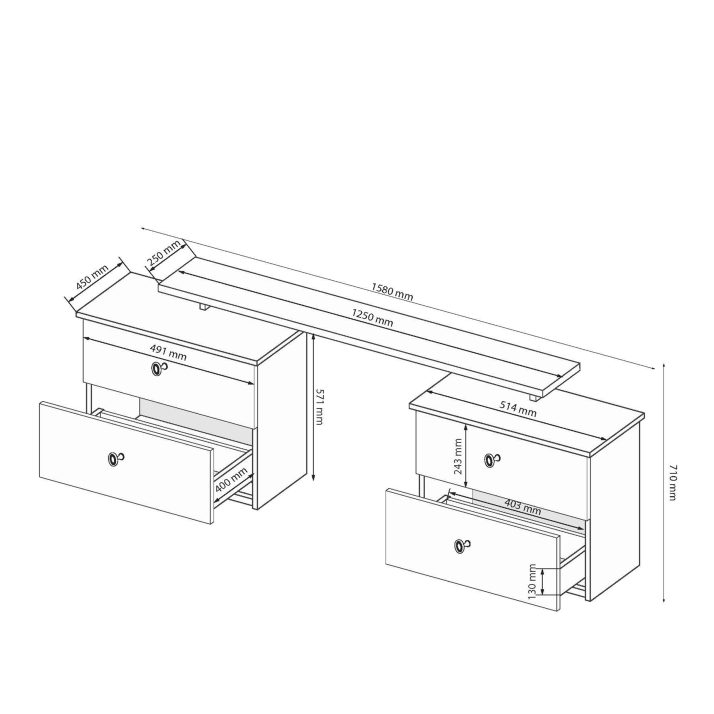 Столик туалетний Луїза 4шх.