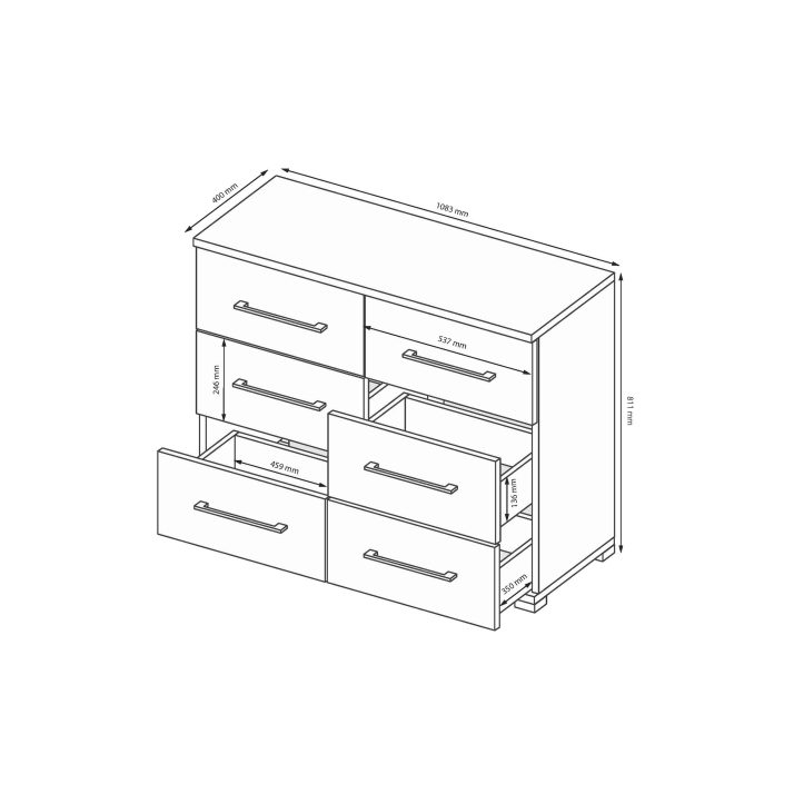 Комод Мегі 6шх.