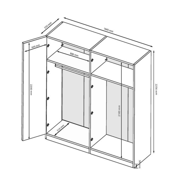4-door wardrobe Imperia