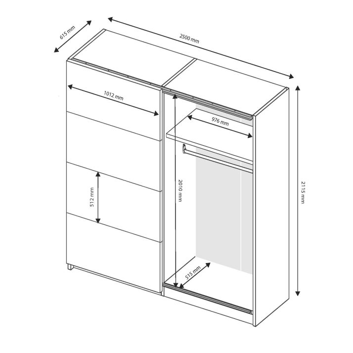 Шафа-купе Імперія 2.5х2.1м
