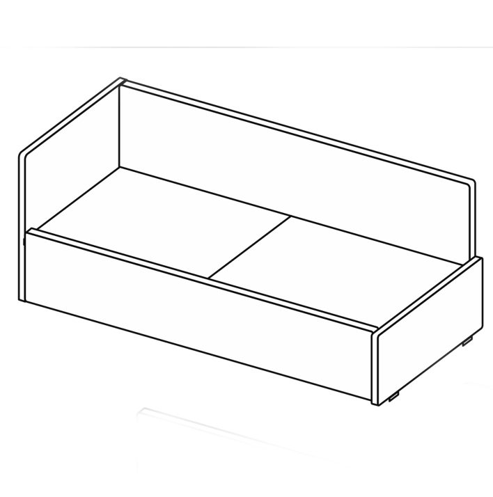 Soft Bed 0,9 with frame Kelly