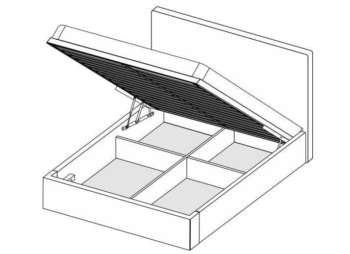 Soft Bed 1,8×2,0 lifting with a frame Riviera