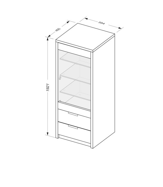1-door sideboard of livngroom set Roma
