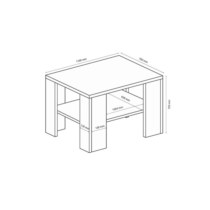 Coffee table 1100х700 of livngroom set Romа