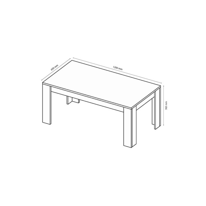 Dinnig table 1200×650 of livngroom set Roma