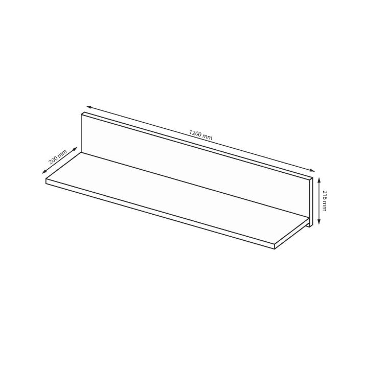 Wall shelf of livngroom set Roma