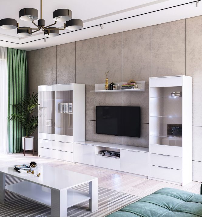 Wall shelf of livngroom set Roma