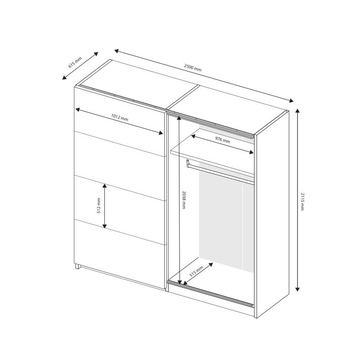 Шафа-купе Фемелі 2.5х2.1м.