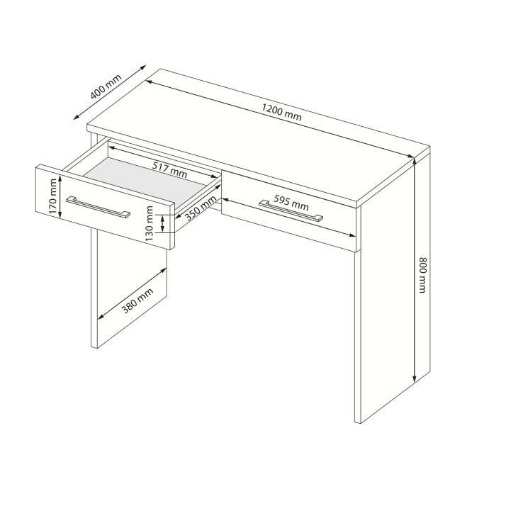 Туалетний столик Фемелі 2шх.