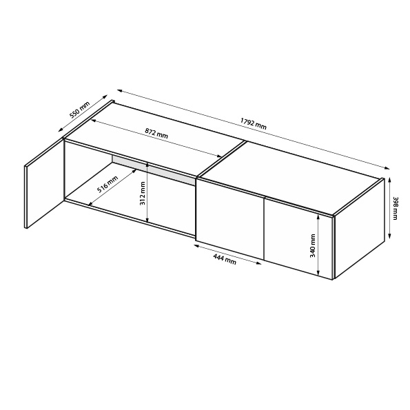 Антресоль Луна 4дв.