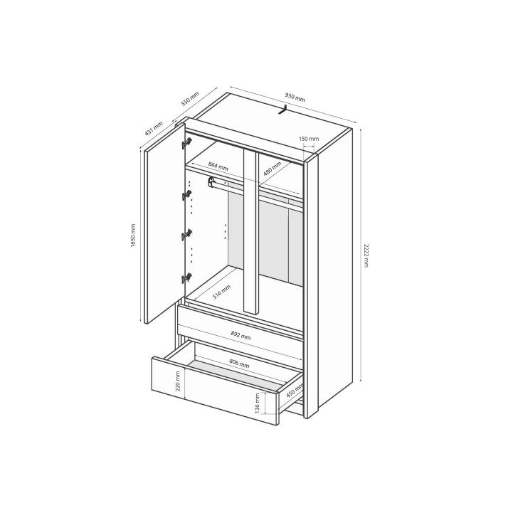 Шафа Тібо 2дв. 2шх.