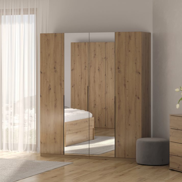 4-door wardrobe of bedroom set Teddy