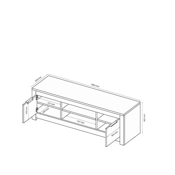 TV table 1,8m of livngroom set Tommy
