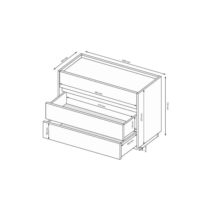Комод Тео 3шх.