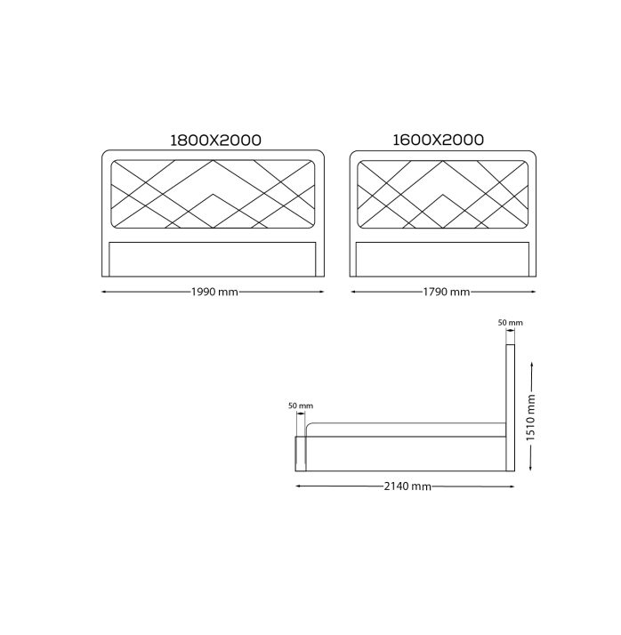 М’яке Ліжко Віва 1.6 (тканина SYMPHONY,під замовлення)